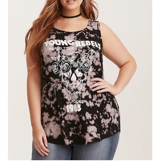 torrid Tops - ISO Torrid Young Rebels Distressed Bleached